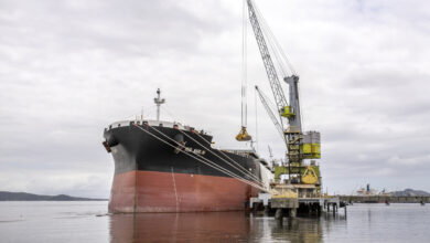 O navio Red Marlin no Porto de Paranaguá